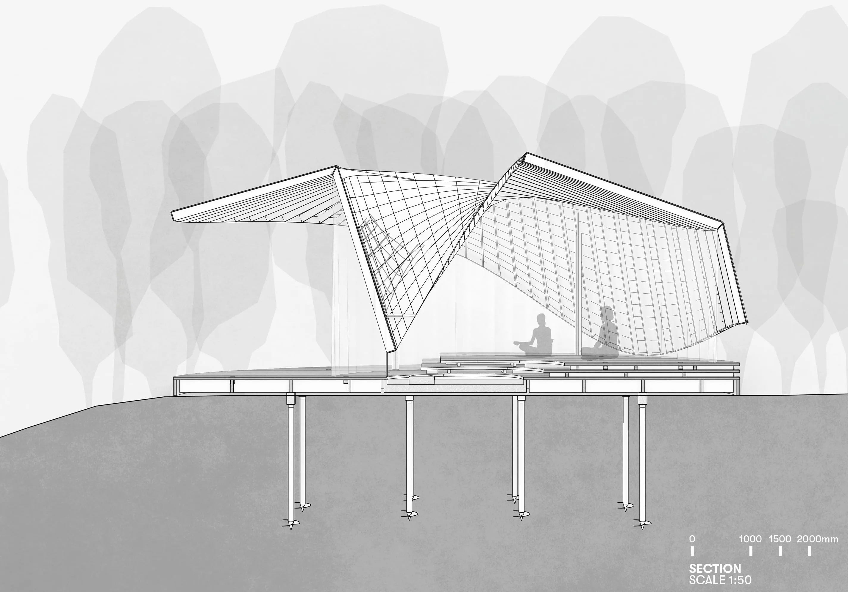 solstice retreat, section.: presentation diagram