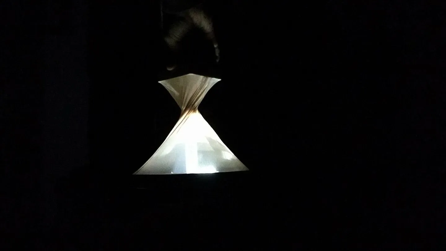 form finding: light study of a stretched-fabric form