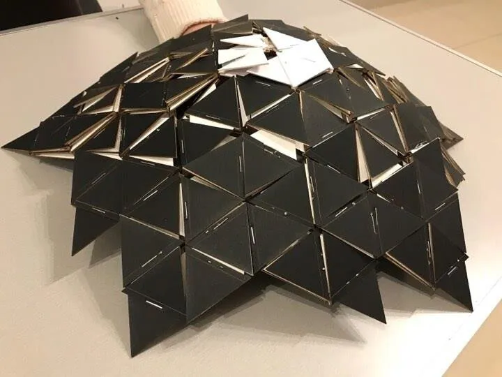 the dome: the Dome: interlocking triangular panels