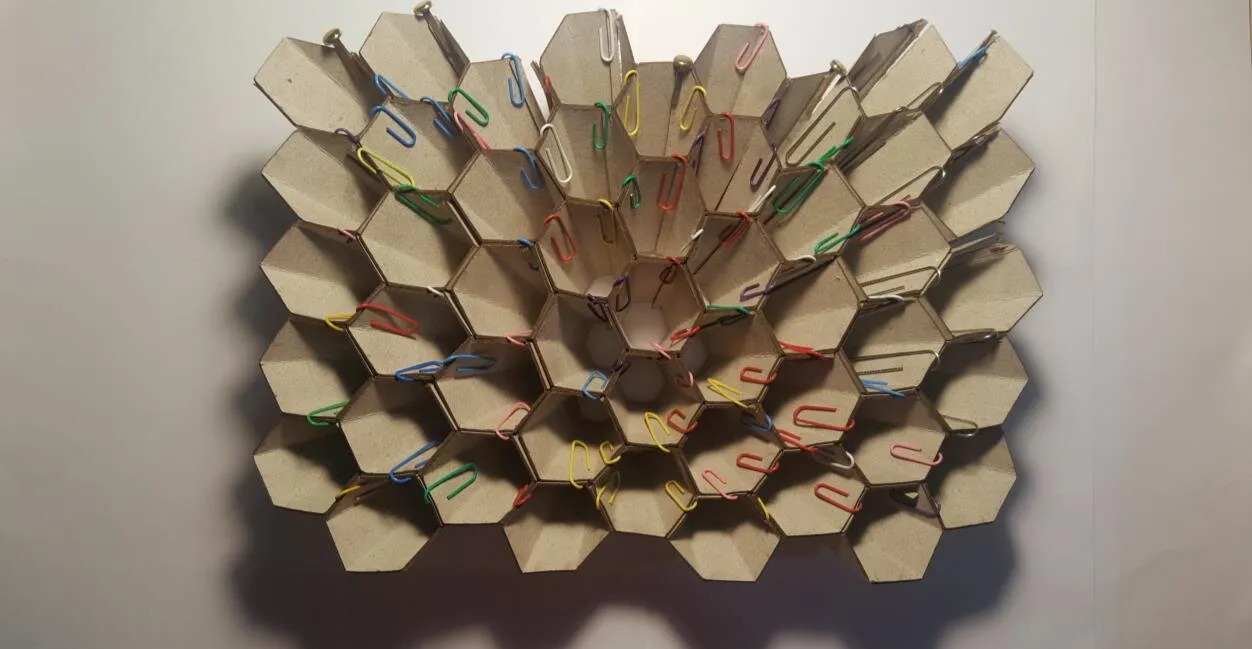 parametric hexagonal cells: hexagonal cellular surface in card