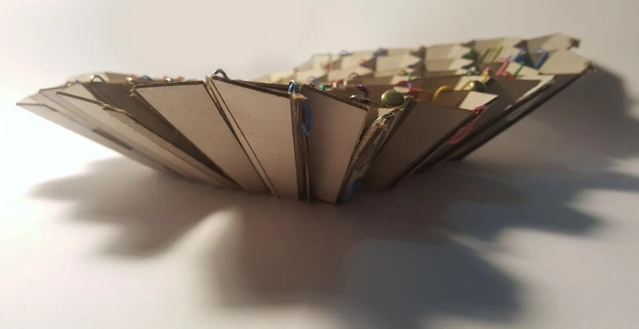 parametric hexagonal cells: side view showing the surface curvature