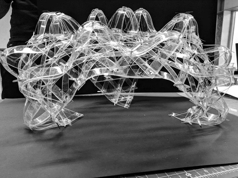 deployable bending-active system: deployable copolyester strip structure