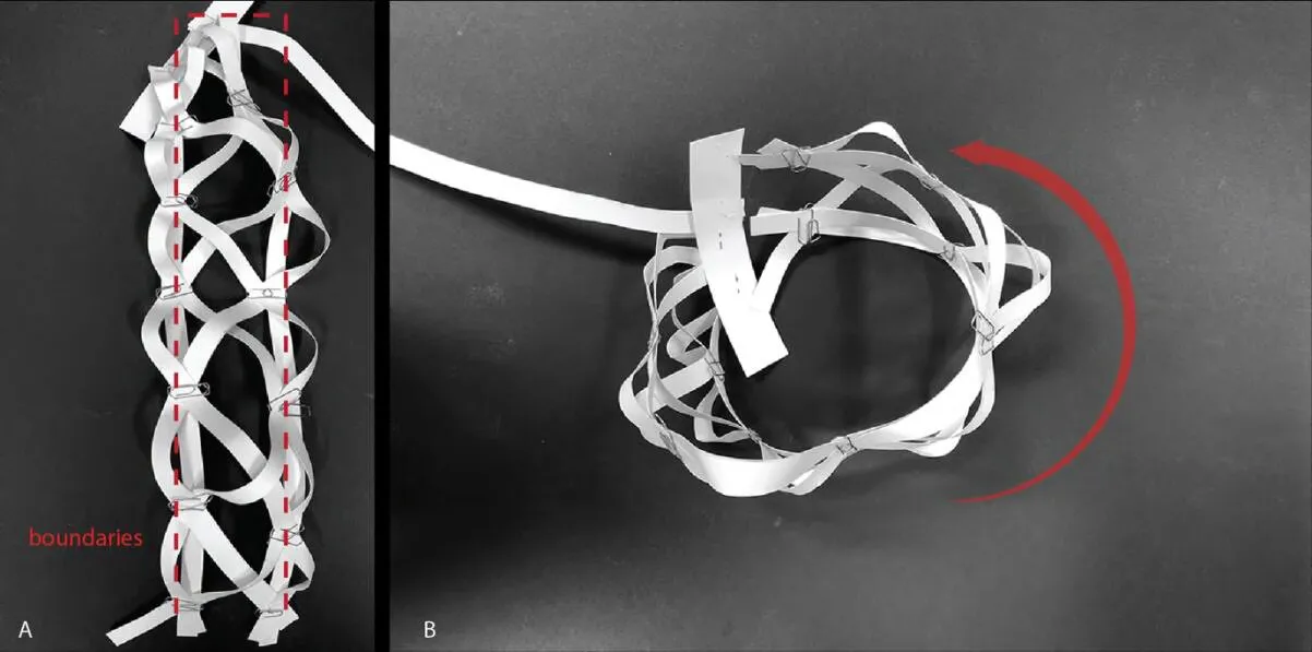 strip morphologies: material systems of weaving: weaving logic study