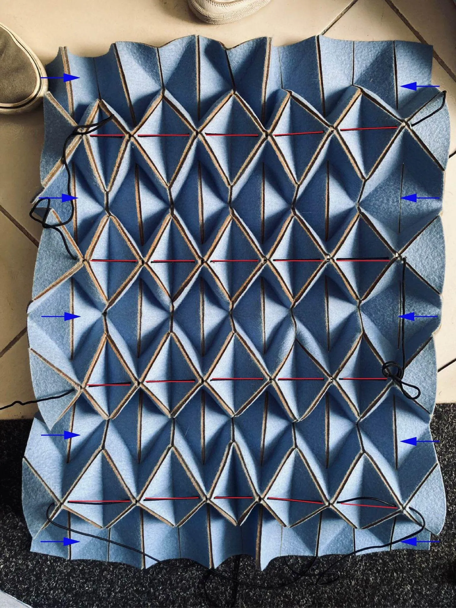 fabric tessellation study, a student project for AUD5641 at the University of Malta, 2020–21