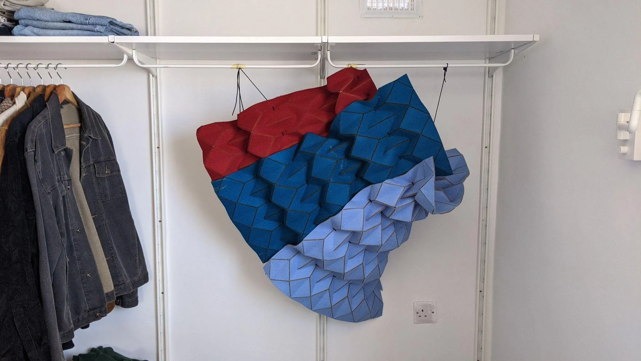 fabric tessellation study: final multi-tone felt panel