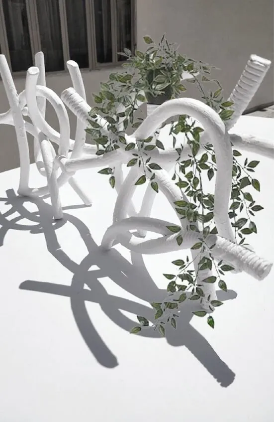 hexagonal tessellation: pattern to cast module: speculative planted wall