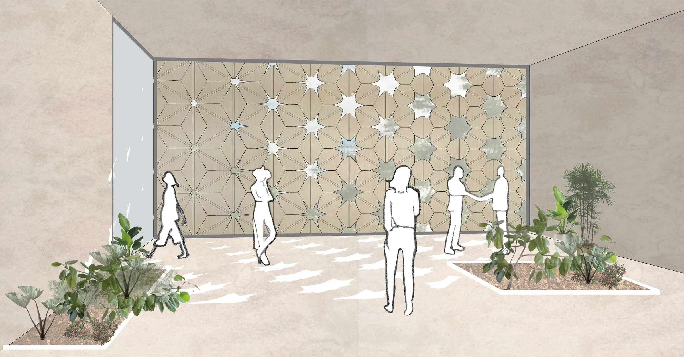 petal tessellation: speculative courtyard screen