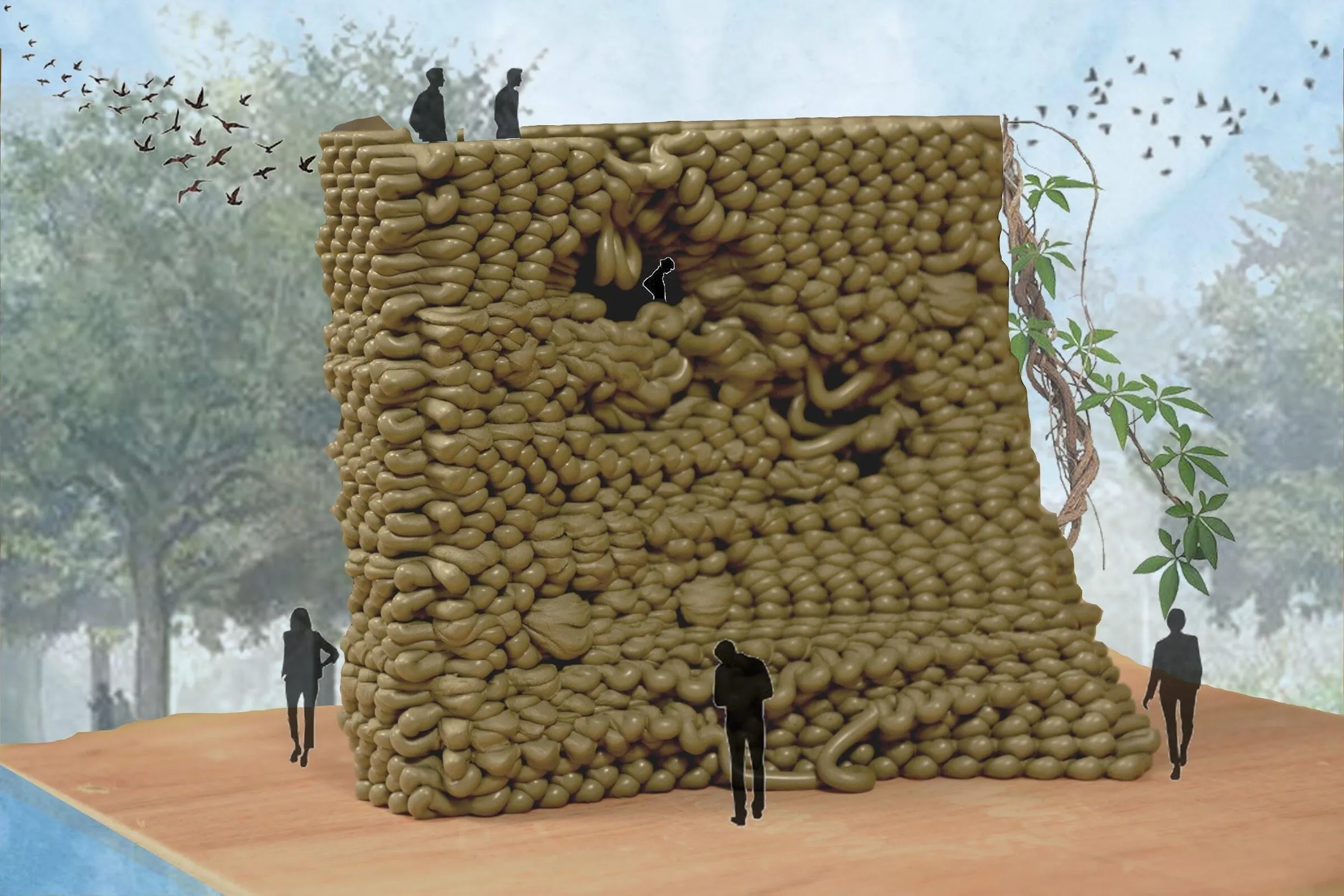 living armour: speculative bio-receptive wall