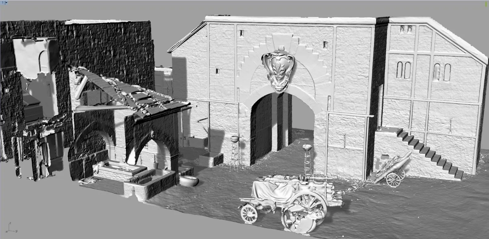 laser scan for a film set
