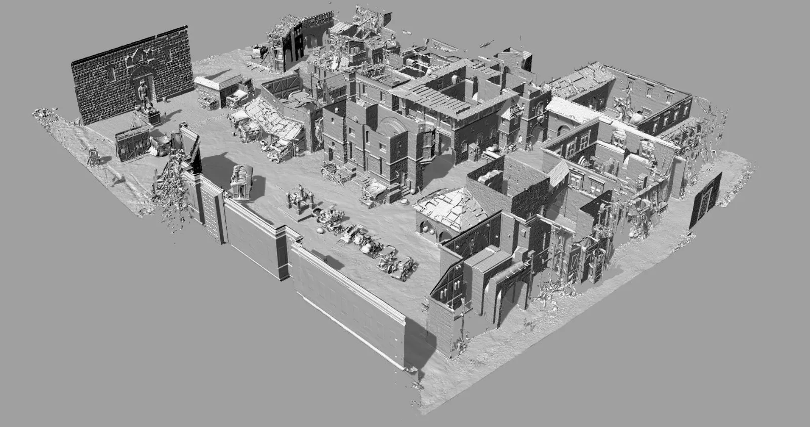 laser scan for a film set, the whole set