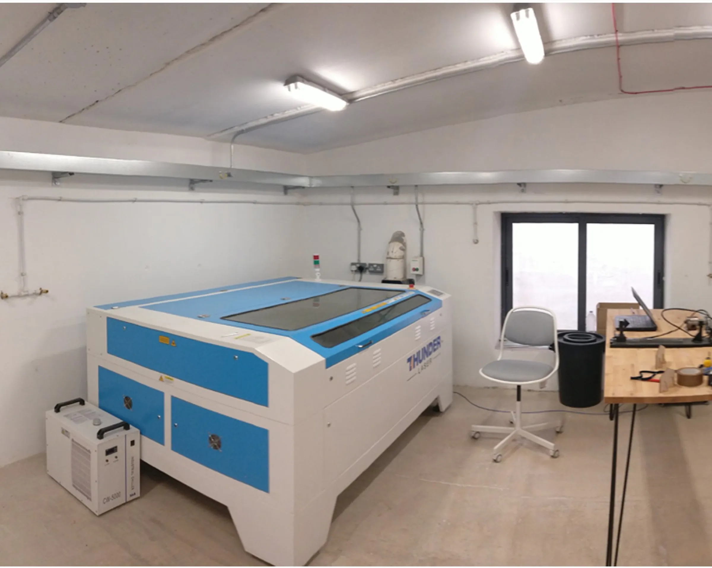the laser cutter