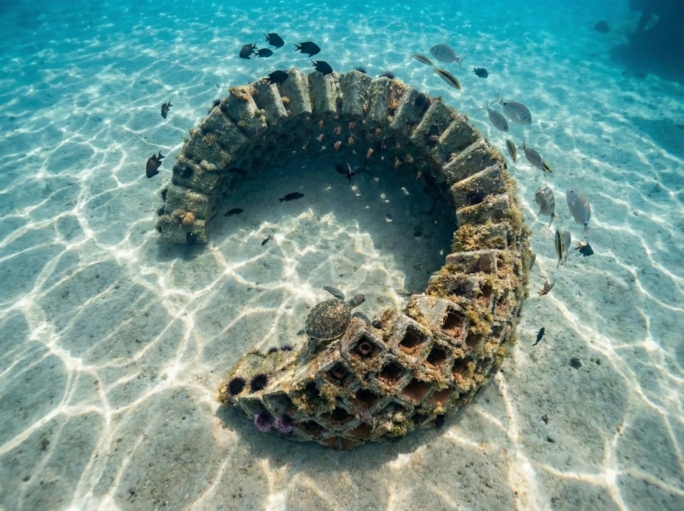 sikka, a reef laid out as a spiral · render